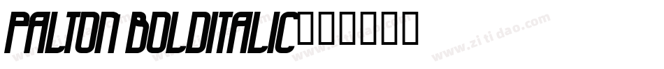 Palton BOLDITALIC字体转换